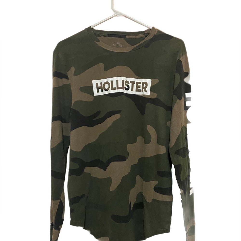 Hollister Army Camo Long-Sleeve Logo Tee